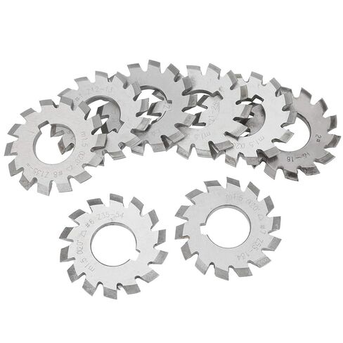 8PCS Gear Milling Cutter, High Speed Steel Involute Gear Cutters Set, M1.5 20° 5mm 6mm Cutting Tool Industrial Supplies for Milling Machine in Saudi Arabia
