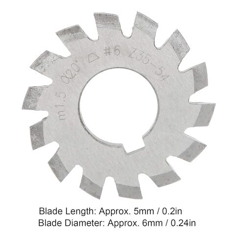 8PCS Gear Milling Cutter, High Speed Steel Involute Gear Cutters Set, M1.5 20° 5mm 6mm Cutting Tool Industrial Supplies for Milling Machine in Saudi Arabia