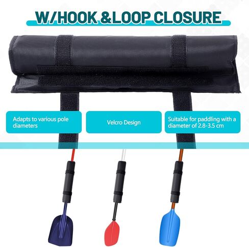 Hiboom 2 Pcs Paddle Float Kayak Paddle Accessory Adjustable Oxford Cloth Paddleboard Stand up Accessory High Density Foam with Hook and Loop Closure for Flotation Kayaks Canoe Paddles in Saudi Arabia