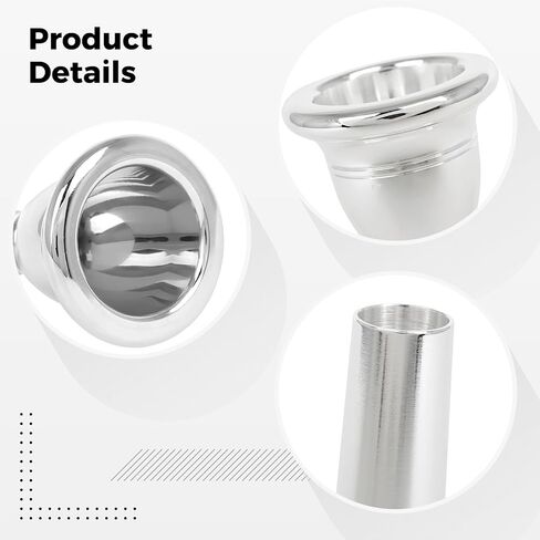 Silver Brass Tuba Mouthpiece Part, Cnc-Cut Smooth Mouth Instrument Piece, Replacement Accessory For Brass Players in Saudi Arabia