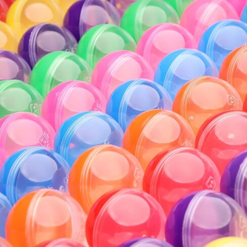 Capsule Vending Machine Translucent Round Capsules Empty 25 pcs 2.6 inch - Gumball Machine Capsules Bulk Claw Machine Refills Easter Basket Stuffers Birthday Gifts Pinata Stuffers DIY Craft Supplies in Saudi Arabia