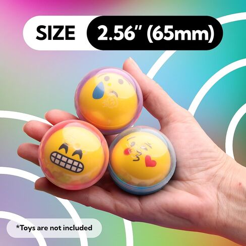 Capsule Vending Machine Translucent Round Capsules Empty 25 pcs 2.6 inch - Gumball Machine Capsules Bulk Claw Machine Refills Easter Basket Stuffers Birthday Gifts Pinata Stuffers DIY Craft Supplies in Saudi Arabia