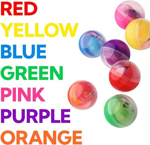 Capsule Vending Machine Translucent Round Capsules Empty 25 pcs 2.6 inch - Gumball Machine Capsules Bulk Claw Machine Refills Easter Basket Stuffers Birthday Gifts Pinata Stuffers DIY Craft Supplies in Saudi Arabia