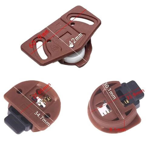 1PAIR مجلس الوزراء خزانة البلاستيك انزلاق الباب خزانة الملابس الأسطوانة انزلاق دائرة دائرة الأثاث الداخلي لوحة الأثاث (01) in Kuwait