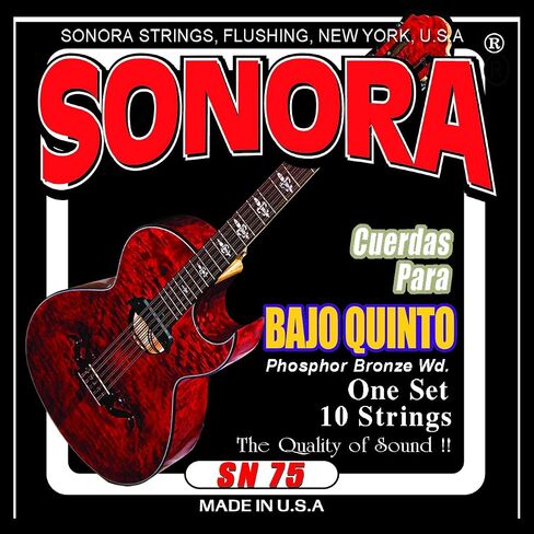 Sonora Strings SN75 Bajo Quinto Strings - Phoshor Bronze Wound - Loop End - Made In USA - The Quality Of Sound in Saudi Arabia