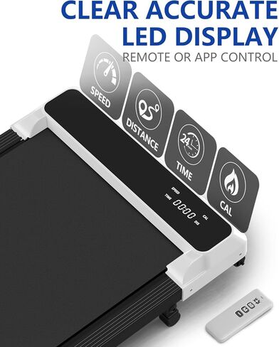 Walking Pad with Incline,2 in 1 Walking Pad Treadmill for Walking and Running, Under Desk Treadmill 5% Incline for Home/Office with LED Display in Saudi Arabia