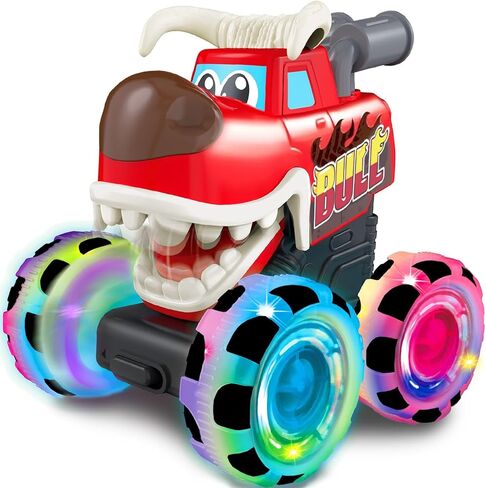 stargo - Bull Monster Truck Toys - Light Up Chomping Pull Back Truck | Birthday Gifts for Toddlers, Boys Toys, Monster Truck Children’s Toys for Kids, Boys, Girls Ages 3-5 4-6 5-7 4-8 in Kuwait