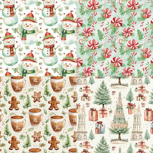 Scrapbook Paper Pad, Vintage Flowers Pattern Cardstock Spring Background Paper Scrapbooking 6 Inch 24 Sheets Single-sided Decoupage for DIY Album Making Craft Supplies Decoration (Pattern 1) in Saudi Arabia