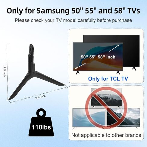 BN63-19338B مع Samsung TV Legs for UN55AU8000FXZA UN50AU8000FXZA UN50CU8000FXZA UN55CU8000FXZA OEM البراغي الاستبدال غير المطلوبة in Kuwait