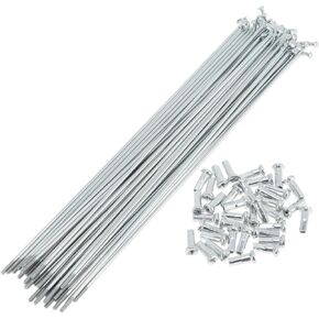 36 Set 14G Bicycle Spokes 193mm Bike Wheel Spokes Galvanized Carbon Steel Silver Tone in Saudi Arabia