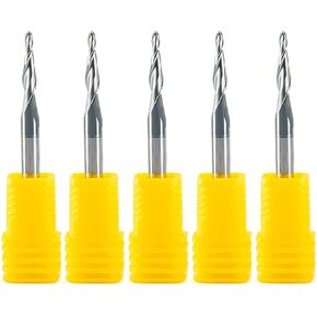 10pcs / lot r0.75 * d4 * 15 * 50l * 2f carbide solid 4mm Bulbous Cone Milling Cnc Cnc. قاطع طحن طحن المعادن المخروطي in Kuwait