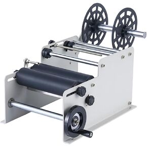 Manual Round Label Applicator, Adjustable for 10-130mm Width & 10-300mm Length, 15-20 Labels/Minute for Plastic, Glass, and Metal Bottles in Saudi Arabia