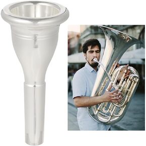 Tuba Mouthpiece, Silver-Plated Copper, Sturdy Replacement Part For Tuba, Musical Instrument Accessory For Tuba Players in Saudi Arabia