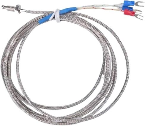 PT100 Screw Thermocouple M6 Screw PT100 Temperature Sensor PT100 Thread Thermal Resistance 1Pcs(2M) in Saudi Arabia