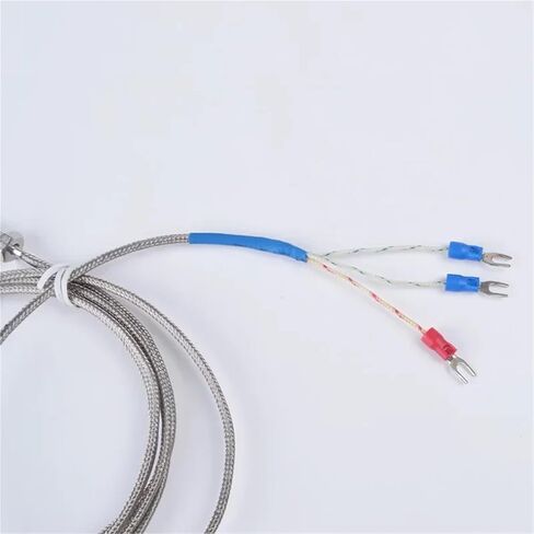 PT100 Screw Thermocouple M6 Screw PT100 Temperature Sensor PT100 Thread Thermal Resistance 1Pcs(2M) in Saudi Arabia