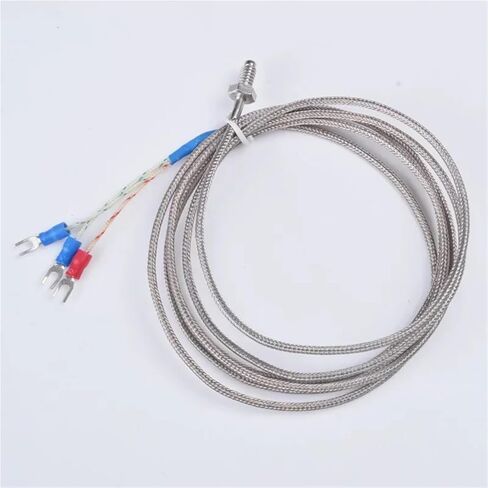 PT100 Screw Thermocouple M6 Screw PT100 Temperature Sensor PT100 Thread Thermal Resistance 1Pcs(2M) in Saudi Arabia