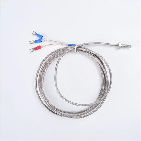 PT100 Screw Thermocouple M6 Screw PT100 Temperature Sensor PT100 Thread Thermal Resistance 1Pcs(2M) in Saudi Arabia