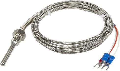 FTARP09 PT100 Type 2m Metal Braided Cable 50mm Probe Head RTD Temperature Sensor 1Pcs(M6 1) in Saudi Arabia