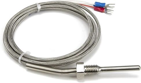 FTARP09 PT100 Type 2m Metal Braided Cable 50mm Probe Head RTD Temperature Sensor 1Pcs(M6 1) in Saudi Arabia