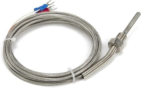 FTARP09 PT100 Type 2m Metal Braided Cable 50mm Probe Head RTD Temperature Sensor 1Pcs(M6 1) in Saudi Arabia