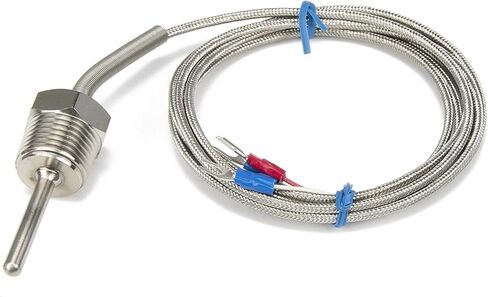 FTARP09 PT100 Type 2m Metal Braided Cable 50mm Probe Head RTD Temperature Sensor 1Pcs(M6 1) in Saudi Arabia