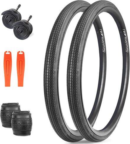 MEGHNA Bike Tire 700C Road Bike Foldable 700 x 35C Tire for Road Racing Fast Rolling Replacement Tire for Road Bicycle Fixed Gear Bike Gravel Bike Hybrid Bike (700 x 35C - 2 Pack - with Tubes) in Saudi Arabia