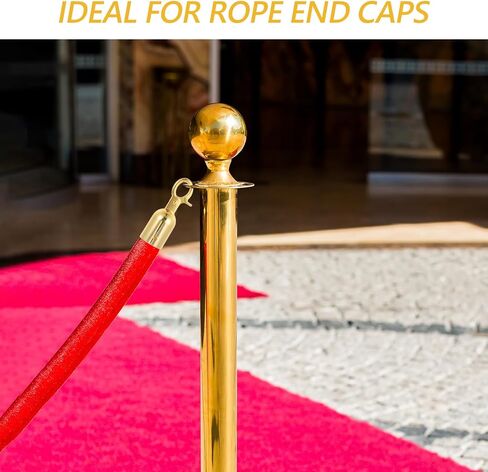 homoyoyo 2pcs decking rop end end end end end stops barrier hook end caps snap moncors for safety hariers in Saudi Arabia