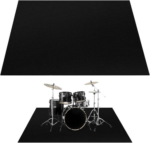 Soundproof Drum Rug, Drum Mat for Electric Drums and Jazz Sets, 47’’ X 63’’ with Accessories in Saudi Arabia