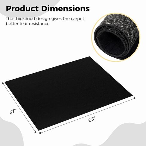 Soundproof Drum Rug, Drum Mat for Electric Drums and Jazz Sets, 47’’ X 63’’ with Accessories in Saudi Arabia
