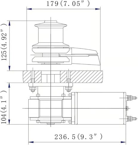 Caarla Electric Anchor Winch Stainless Steel Leacht Electric Leadles Winch Marine Windlass (QXD900H) in Saudi Arabia