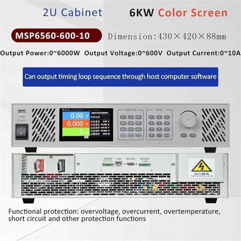 6kW Programmable Regulated Switching Power Supply Aging Test programmable Adjustable high Precision high Power Color Screen(6KW 600V 10A) in Saudi Arabia