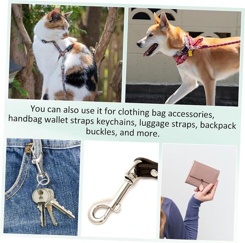 TOYANDONA 24Pcs Swivel Snap Hooks for Dog Leash Heavy Duty Metal Clips Locking for Pet Leash Key Chains and DIY Projects Easy to Use in Saudi Arabia