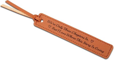 3 Year Anniversary Day Gifts for Him Her Leather Anniversary Day Gifts for Couple 3 Year Wedding Anniversa-ry Day Gift for Men Women Sweetest Day White Elephant Christmas Valentine Leather Bookmark in Saudi Arabia