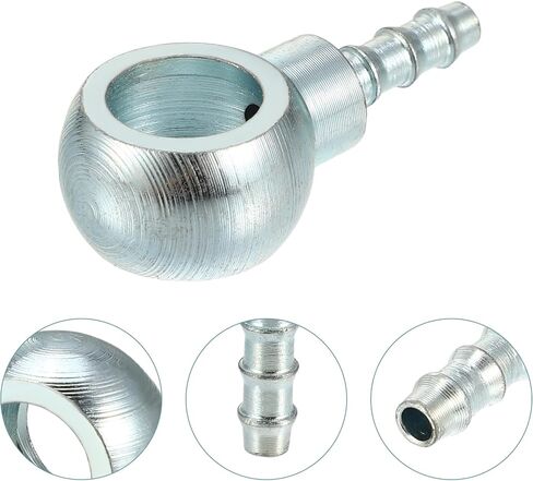 Acropix 12mm قطر M12x1.5 Banjo خرطوم Barb الترباس تجهيزات الوقود البانجو العالمي مع غسالات النحاس لليئة دراجة نارية الفضة - حزمة من 4 in Saudi Arabia