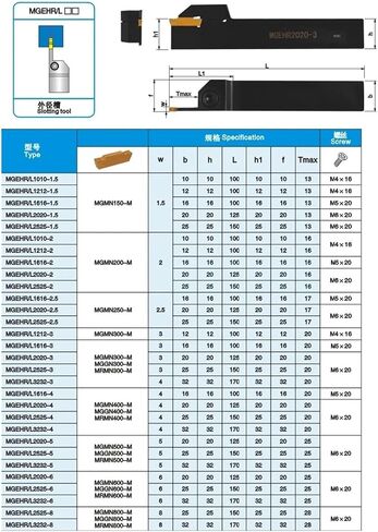 MGEHR1010 MGEHR1212 Grooving Tools Handle +10pcs MGMN150 MGMN200 Carbide Grooving Inserts Turning Tool Cutting Tool(MGEHR1212-1.5,MGMN150 NC3030) in Saudi Arabia
