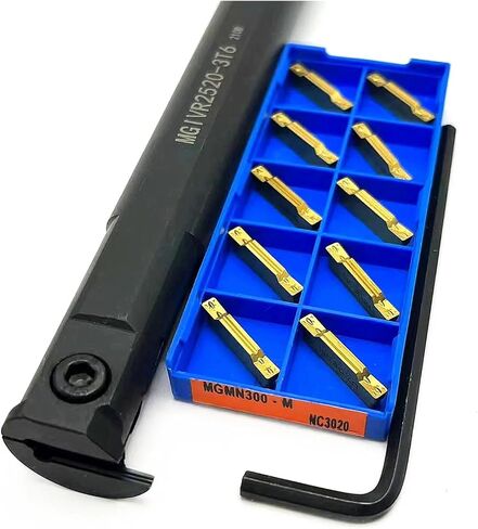TOUND GROOVING MGIVR2520-3T6 MGIVR2016-3T7 MGMN300 NC3020 Carbide إدراج MGIVR Straight Shank Internal Transe Tool Bar (فقط 10pc إدراج) in Kuwait