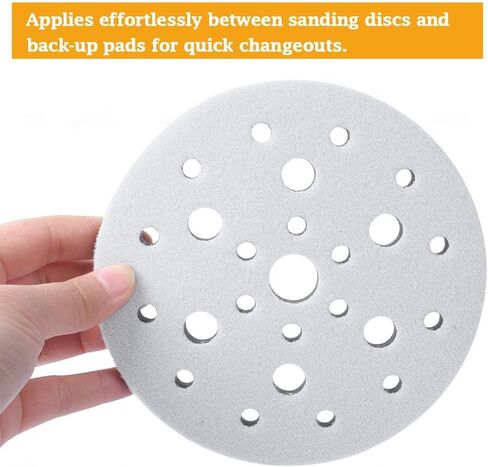 Gekufa 6 inch Interface Pad 5 Pack, 25 Holes Hook & Loop Foam Sanding Pads for Orbital Sander, 6" x 1/2" x 3/4" Polishing Sponge Cushion Pad in Saudi Arabia