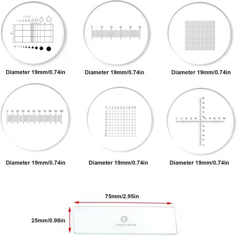 Microscope Calibration Slide Stage Micrometer Ocular Reticle Eyepieces Calibration Ruler Slides in Kuwait