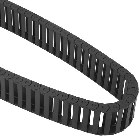 Nylon Drag Chain Cable Carrier Chain Wire Drag Chain 1 Meter Reinforced Nylon PA66 Material High Temperature Resistance Flame Retardant for CNC Machine Electronic Equipment Black in Saudi Arabia