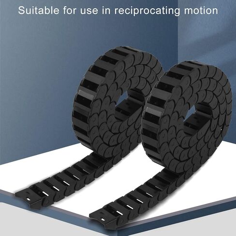 Nylon Drag Chain Cable Carrier Chain Wire Drag Chain 1 Meter Reinforced Nylon PA66 Material High Temperature Resistance Flame Retardant for CNC Machine Electronic Equipment Black in Saudi Arabia