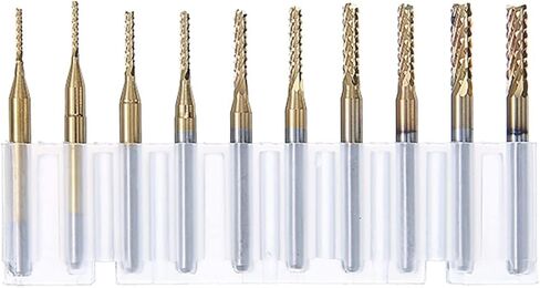10 Carbide End Mill Cutter Head Techs 1mm-3mm PCB. CNC. أدوات القطع والطحن قاطع الطحن in Kuwait