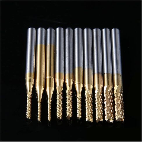 10 Carbide End Mill Cutter Head Techs 1mm-3mm PCB. CNC. أدوات القطع والطحن قاطع الطحن in Kuwait