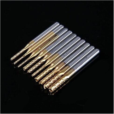 10 Carbide End Mill Cutter Head Techs 1mm-3mm PCB. CNC. أدوات القطع والطحن قاطع الطحن in Kuwait