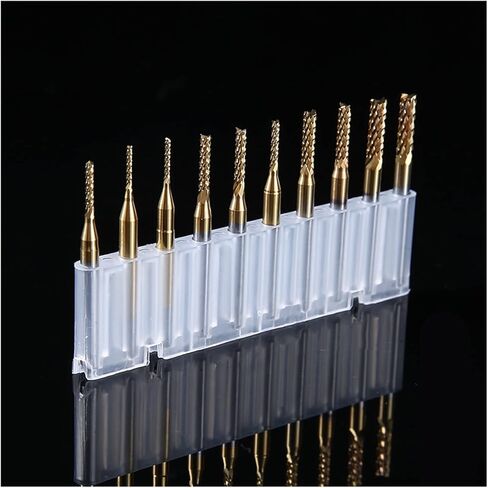 10 Carbide End Mill Cutter Head Techs 1mm-3mm PCB. CNC. أدوات القطع والطحن قاطع الطحن in Kuwait