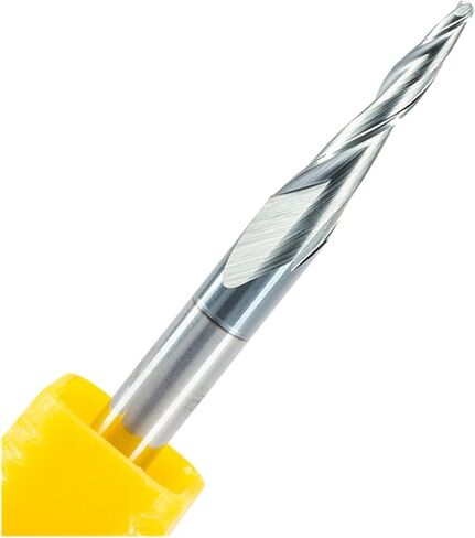 10pcs / lot r0.75 * d4 * 15 * 50l * 2f carbide solid 4mm Bulbous Cone Milling Cnc Cnc. قاطع طحن طحن المعادن المخروطي in Kuwait