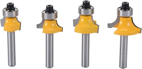 4pcs 1/4 "جولة طحن قاطع الرأس سبيكة جولة طحن رأس القاطع تحمل تدفق القمامة بتات الأداة DIY أدوات القاطع الطحن القاطع in Kuwait