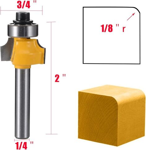 4pcs 1/4 "جولة طحن قاطع الرأس سبيكة جولة طحن رأس القاطع تحمل تدفق القمامة بتات الأداة DIY أدوات القاطع الطحن القاطع in Kuwait