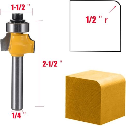 4pcs 1/4 "جولة طحن قاطع الرأس سبيكة جولة طحن رأس القاطع تحمل تدفق القمامة بتات الأداة DIY أدوات القاطع الطحن القاطع in Kuwait