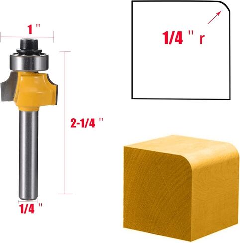 4pcs 1/4 "جولة طحن قاطع الرأس سبيكة جولة طحن رأس القاطع تحمل تدفق القمامة بتات الأداة DIY أدوات القاطع الطحن القاطع in Kuwait