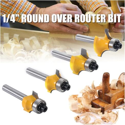 4pcs 1/4 "جولة طحن قاطع الرأس سبيكة جولة طحن رأس القاطع تحمل تدفق القمامة بتات الأداة DIY أدوات القاطع الطحن القاطع in Kuwait